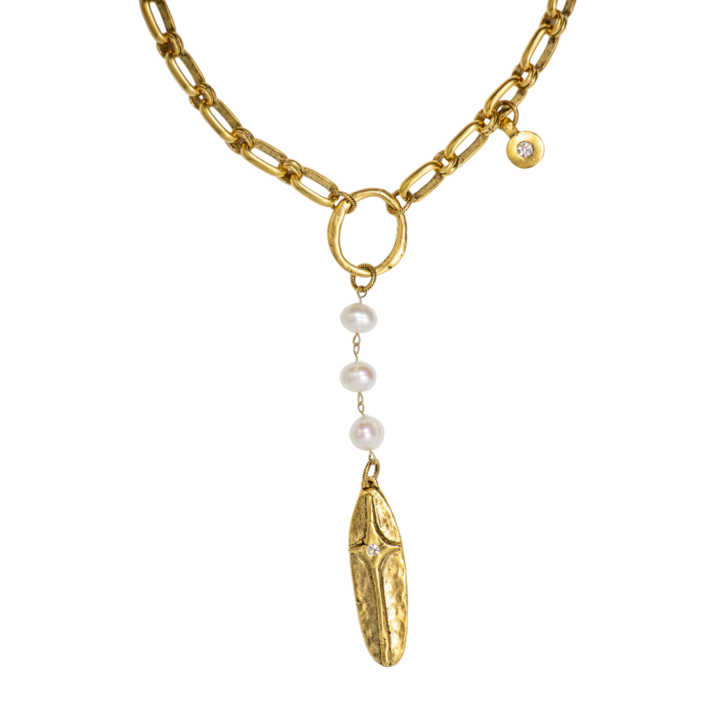 Isla Pearl Lariat Necklace
