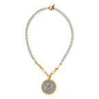 Athenia Pearl Coin Necklace