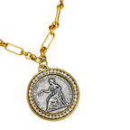 Athenia Pearl Coin Necklace
